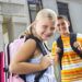 Smiling Girl Wearing Backpack
